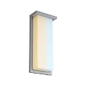 Sunlite 81482 14” Modern LED Wall Sconce Light, Outdoor Fixture, Adjustable 3 CCT 3000K-5000K, 20 Watts, 1100 Lumens, Opal Shade, Brushed Nickel