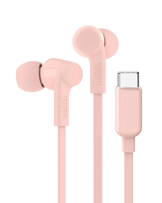 Belkin USB-C Wired Earbuds, Adjustable Volume Limiter, IPX5