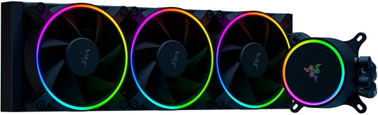 Razer Hanbo Chroma RGB All in One Liquid Cooler aRGB Pump Cap: AIO Design - Quiet, Powerful aRGB Fans - PWM Fan Controller Support - Intel LGA 115X