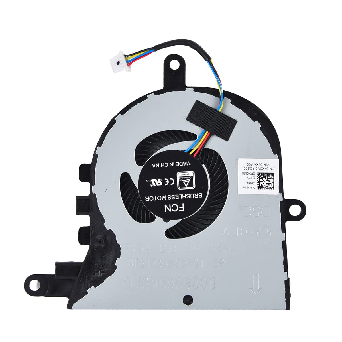 Replacement CPU Cooling Fan for Dell inspiron 15 5570 5575 3580 3593, inspiron 17 3780 3793, Latitude 3590 L3590 E3590 Series Laptop P/N: FX0M0 0FX0M0