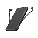 Belkin Portable Charger Power Bank for iPhone/Android (10,000mAh), 23W Battery Pack with Integrated USB-C, Lightning Cables, Pass-Through Capability