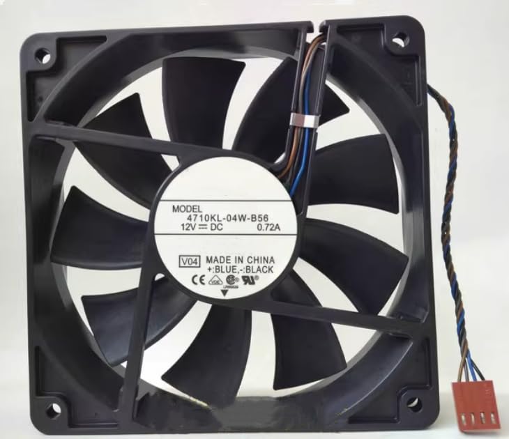 4710KL-04W-B56 DC 12V 0.72A 120x120x25mm 4-Wire Cooling Fan