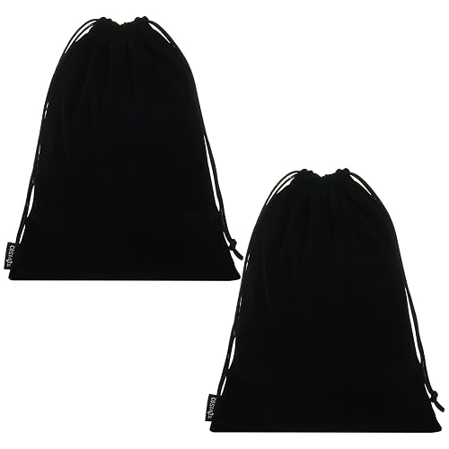 Cosmos 2 Pcs Portable Headphone Carrying Bag Travel Headset Storage Pouch Soft Drawstring Headphone Case Bag for Over-Ear Headphones Gaming Headset