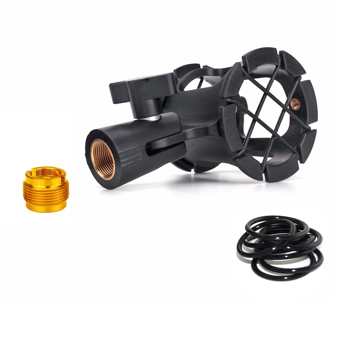 ZRAMO Microphone Basket Shock Mount Universal Shotgun mic shockmount Microphone Mount Holder Anti Vibration Recording Setup for AT4021 AKG D230