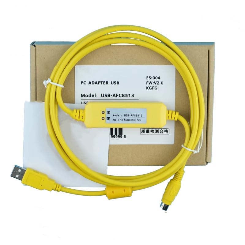 asjsiming USB-AFC8513 for PLC Programming Cable FP0 FP2 FPX FPG Data Communication Download Cable General Economy 3 Meters