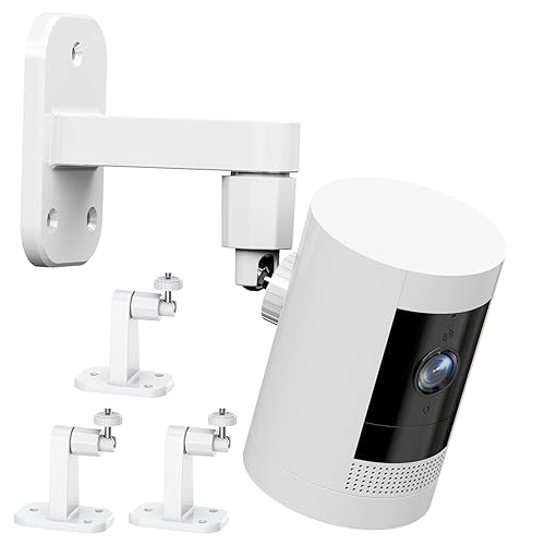 3 Pack Ring/Camera Mount: 360 Degree Adjustable Wall Mount for Stick Up Cam/Outdoor Cam Plus, 2 Ways Installation - Strong Adhesive & Screw, Fit