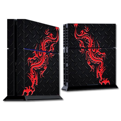 MightySkins Skin Compatible with Sony PS4 Console - Red Dragon | Protective, Durable, and Unique Vinyl Decal wrap Cover | Easy to Apply, Remove,
