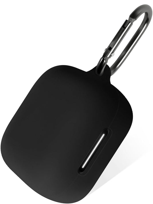 Geiomoo Silicone Case for Anker Soundcore P30i, Protective Cover with Carabiner (Black)