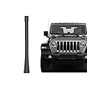 PYGHAP Stylish Short Antenna Compatible with Jeep Wrangler TJ JK JKU JL JLU & Jeep Gladiator JT All Models, 6" Short Radio AM FM Antenna, Car Wash