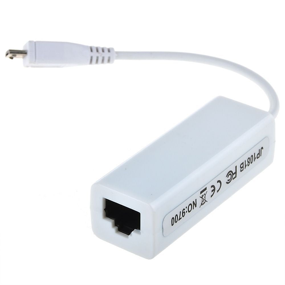 MaxLLTo White Micro USB 2.0 Ethernet RJ45 Network LAN Adapter Card for Android Tablet PC