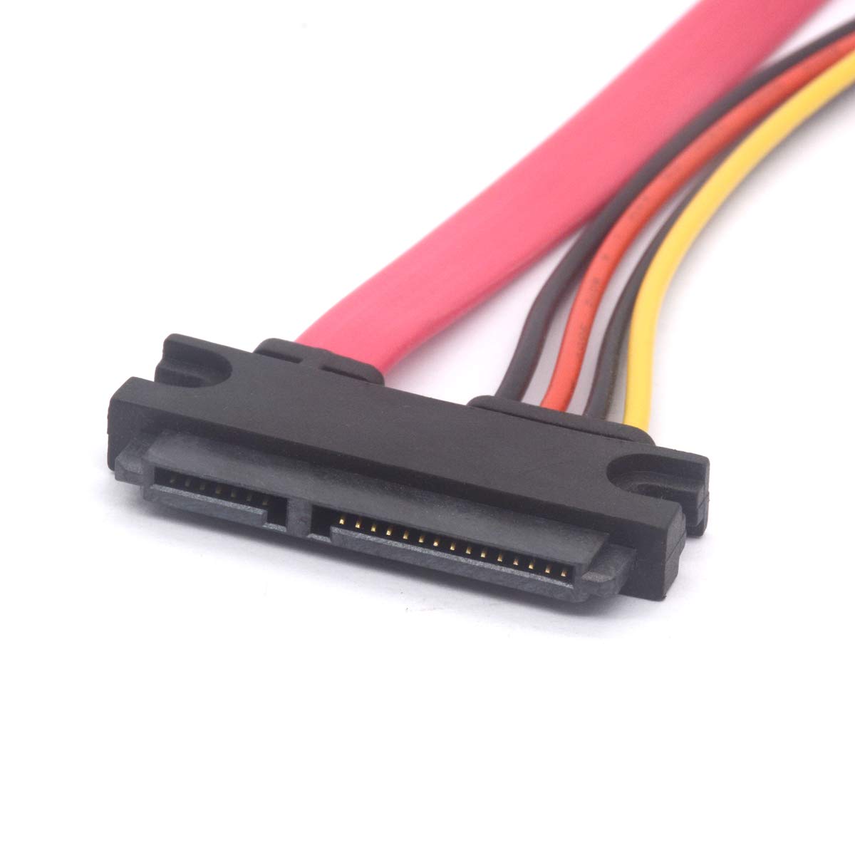 PIIHUSW 22 pin SATA Extension Cable 7+15 Sata Male to Female Data and Power Extender (30cm)