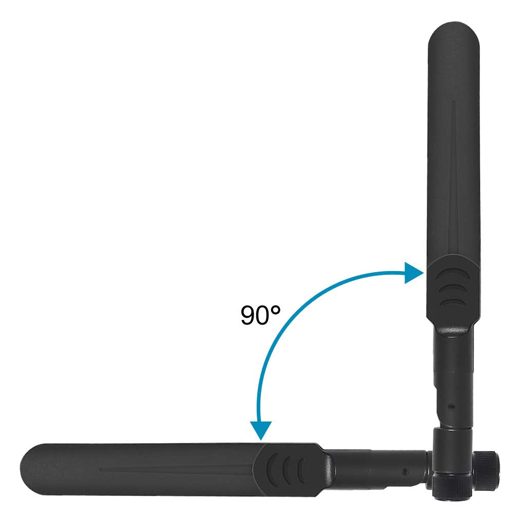 8dBi WiFi Antenna RP-SMA Male Wireless Network 2.4GHz 5.8GHz Dual Band with U.FL/IPEX to RP-SMA Female Pigtail Cable for Mini PCIe Card Wireless