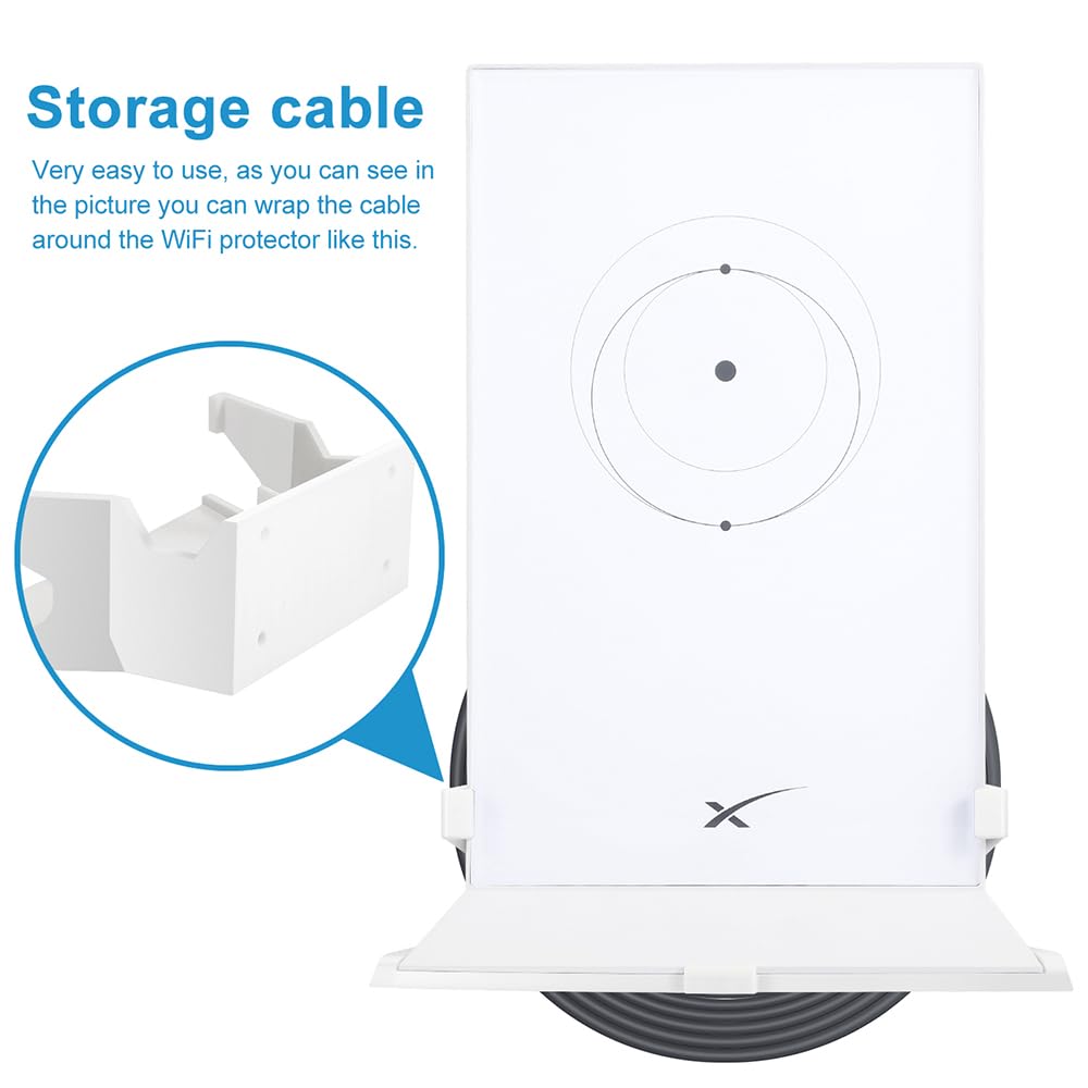 KINEEPLE 2in1 Wall mounting Kit for Starlink Router Wall Mount and Starlink Ethernet Adapter Wall Mount Bracket Holder,Stability Protection
