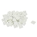 Bitray Cable Zip Tie Mounts 1x1 Inch Zip Wire Tie Mounting Base Self Adhesive Tie Mount White - 100pcs