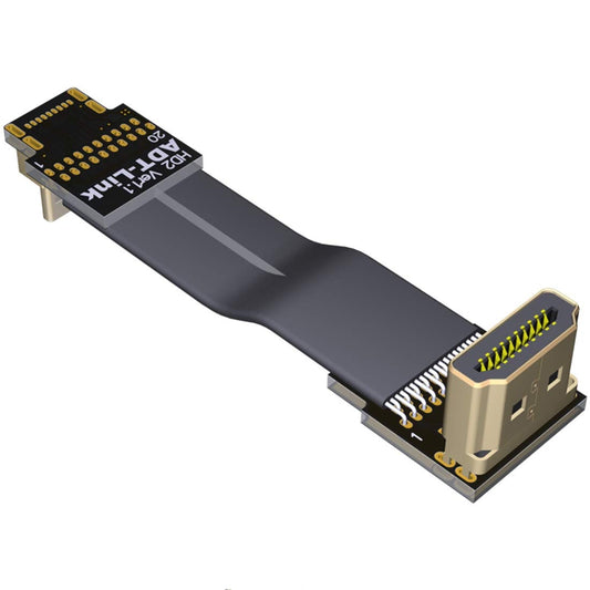 ADT-LINK FPV Cable for HDMI Micro Mini Flat Camera Connector 5cm-50cm Flexible Wire Line 18Gbps 4K@50/60 2160p for HDMI2.0 for FPV Camera (5cm,A2-D2)
