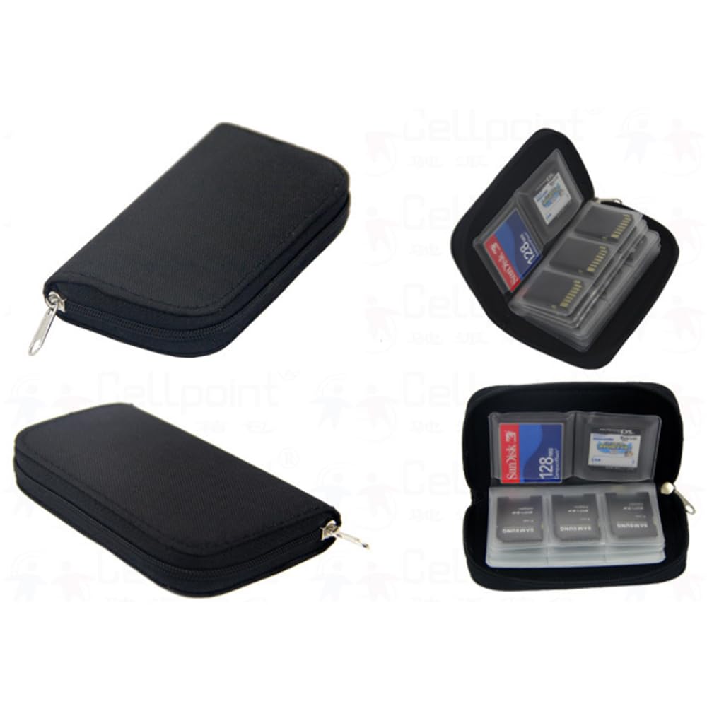 Drhob 1pcs Memory Card Storage Carrying Pouch Case Holder Wallet For CF/SD/SDHC/MS/DS