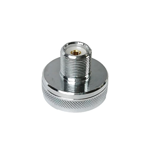 UngSung NMO to SO-239 UHF Female Brass Antenna Mount Adapter Made by Heavy Duty Chrome Plated Brass