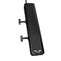 Uninex PS109 Clamp Mount 6-Outlet Workshop Power Strip with 2 USB Charging Ports, Screw-On, 6-Foot