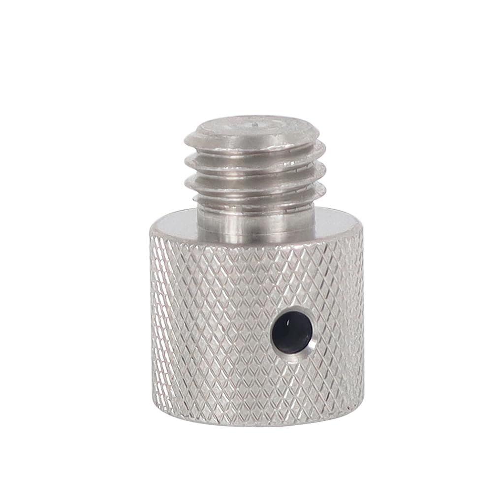 NovelGoal Stainless Steel Inch 1/4-20 Female to M10-1.5 Male Adapter Screw Head Tripod Adapter Screw Photography Accessories Sports Camera Accessories