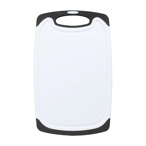 5.9X9.8 inch High-Density Plastic Mini Cutting Board with Built-In Handle - Easy to Clean, Non-Slip Chopping Board for Kitchen - BPA-Free Small…