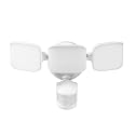Globe Electric 180-Degree 15W Triple Head White 2200 Lumens Battery Operated Outdoor Integrated LED Flood Light Security Light, Outside House Lights