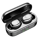 Wireless V5.3 Bluetooth Earbuds Compatible with Motorola Moto G Pure Updated Micro Thin Case Quad Mic 8D Bass IPX7 Waterproof/Sweatproof
