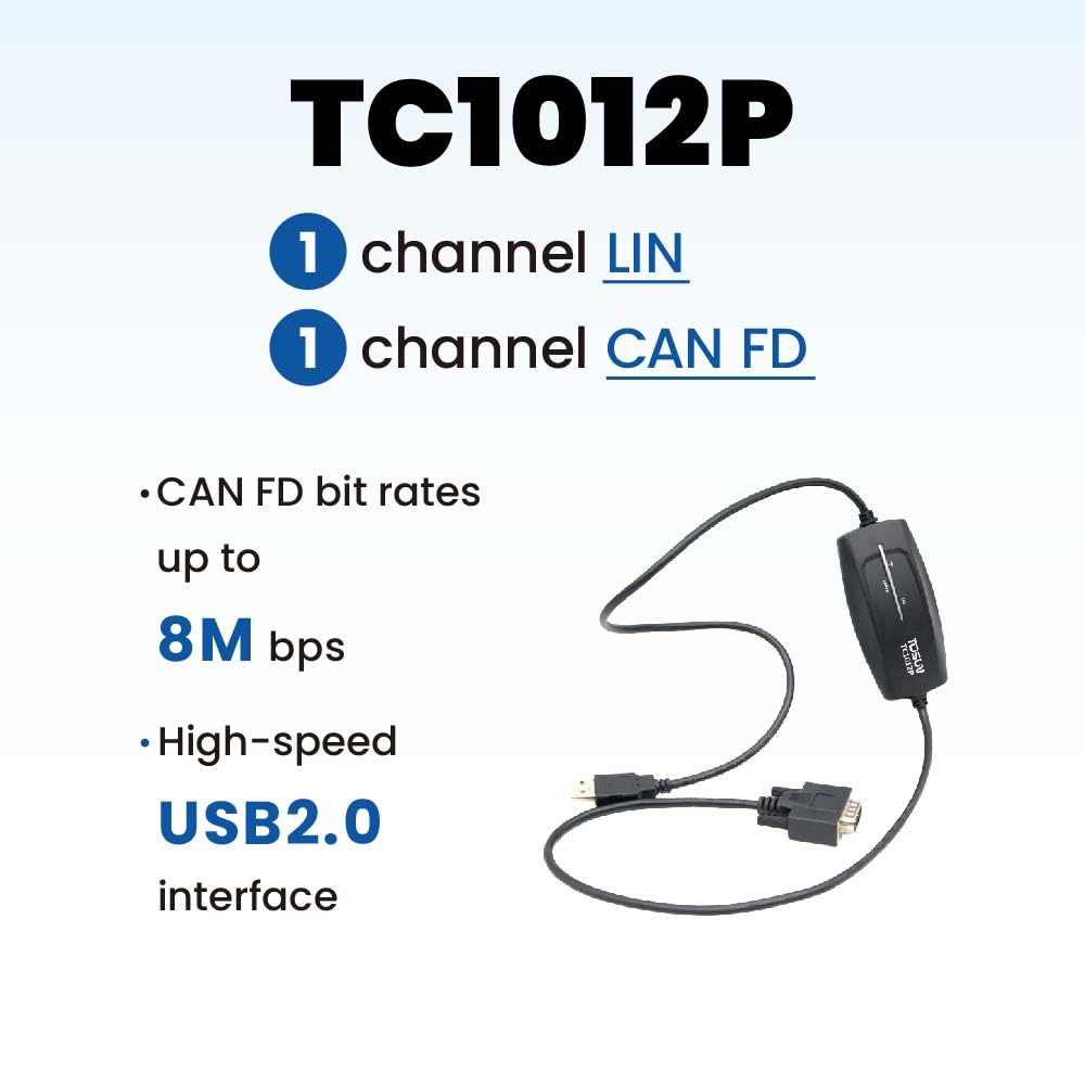 TOSUN Technology - Auto Grade - 1 CANFD and 1 LIN to USB Adapter (with Internal Power Supply for LIN Master Node)