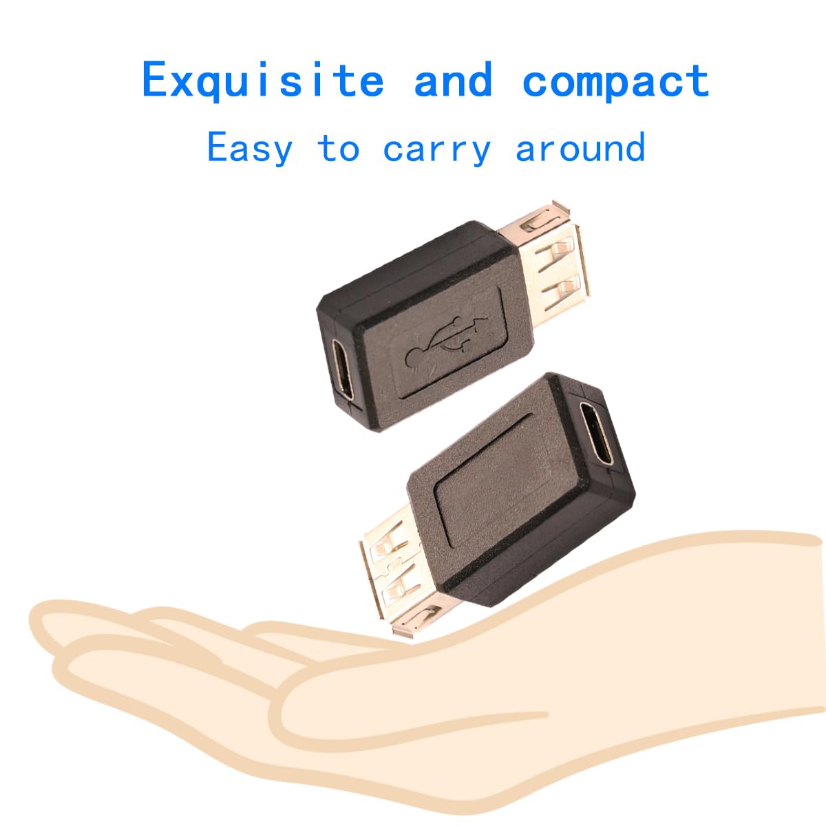 ZJKJHJY USB-C to USB-A Female Bidirectional Adapter, Type-C to USB A Female Coupler Convert,Support Charge & Data Sync