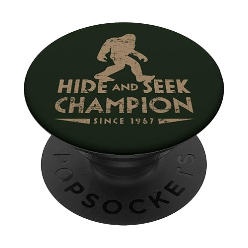 Bigfoot Hide & Seek Champion Green Sasquatch PopSockets Adhesive PopGrip
