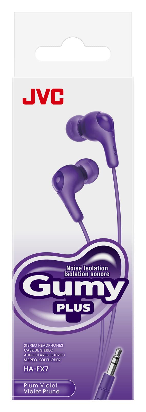 JVC Gumy HAFX7VN in Ear Earbud Headphones, Violet