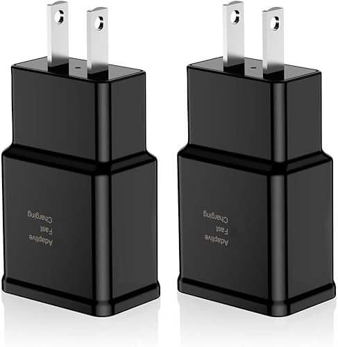 Adaptive Fast Charging Block USB Wall Charger Adapter Fits Samsung Galaxy S25/S24/S23/S22/S22 Ultra/S21/S20/S10/S9/S8/S7/Edge/Note 10 Quick Charge