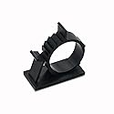 Adjustable Cable Clips Self-Adhesive Wire Holder Cable Organizer Adhesive Wire Clamps, Black, 25 Pack