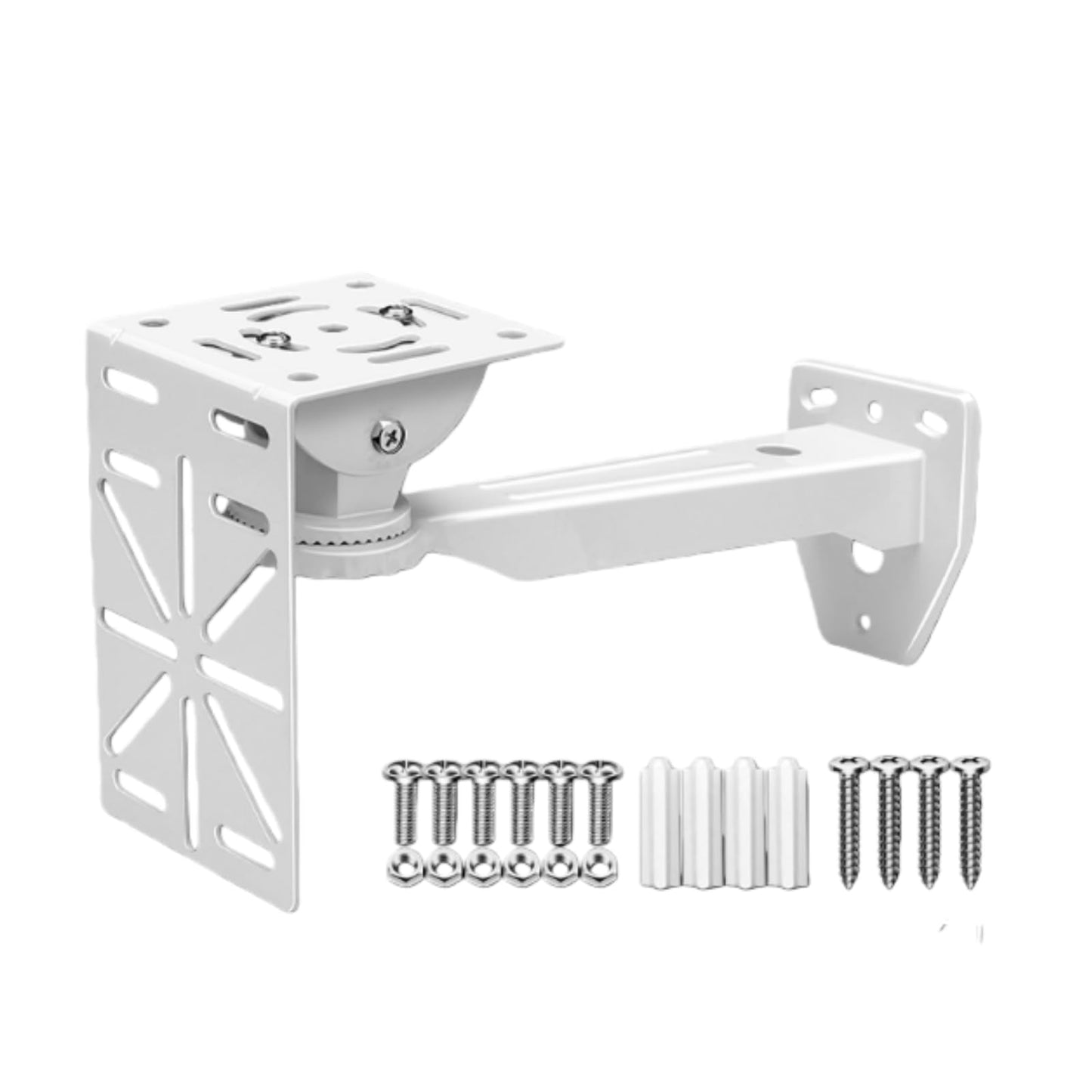 GledeYeTec CCTV Security Wall Mount Bracket with Duckbill & L-Shaped Adapter for Dome Cameras & Solar Panels, Includes 2 Extra 30cm Cable Ties
