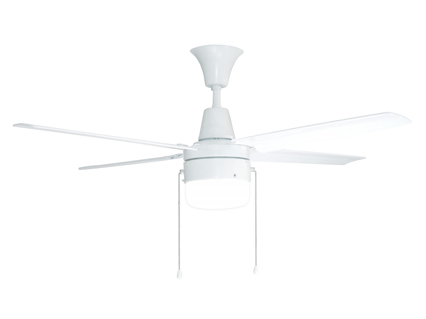 Litex Industries Urbana 48" White Finish Ceiling Fan Includes Metal Blades & LED Light Kit - UB48WW4LE