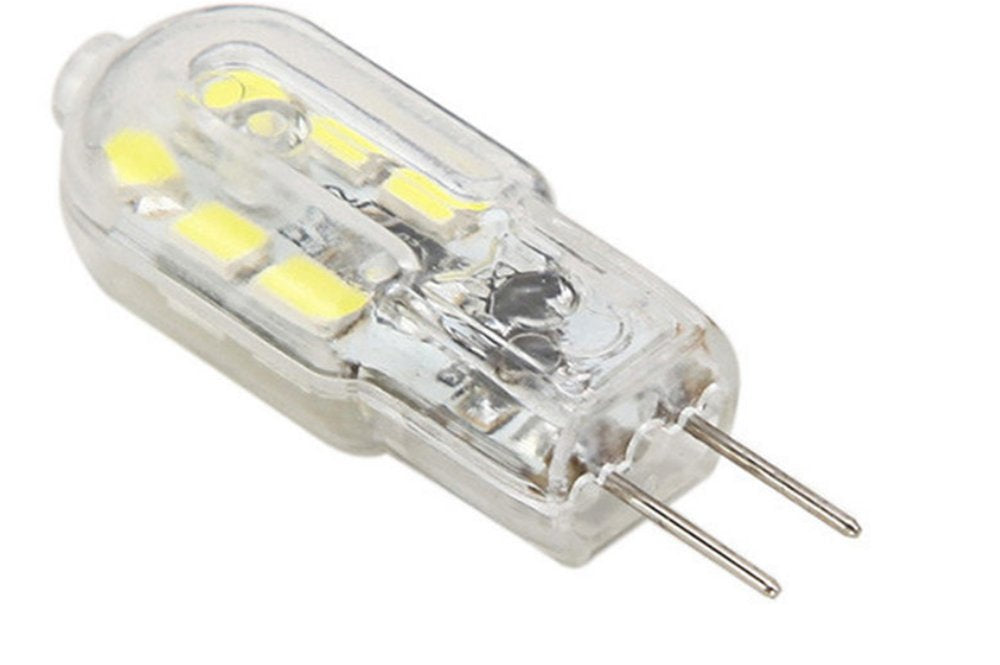 G4 LED Light Bulbs G4 Bi-Pin Base 1.5W (20W Halogen Bulb Equivalent) 12V Daylight White 6000K LED Bulbs for Landscape Ceiling Under Counter Puck