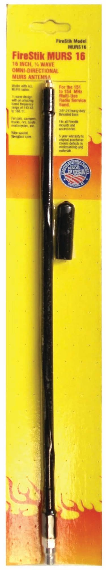 Firestik MURS16-B 16 in. Murs Mobile Antenna - .25 Wave
