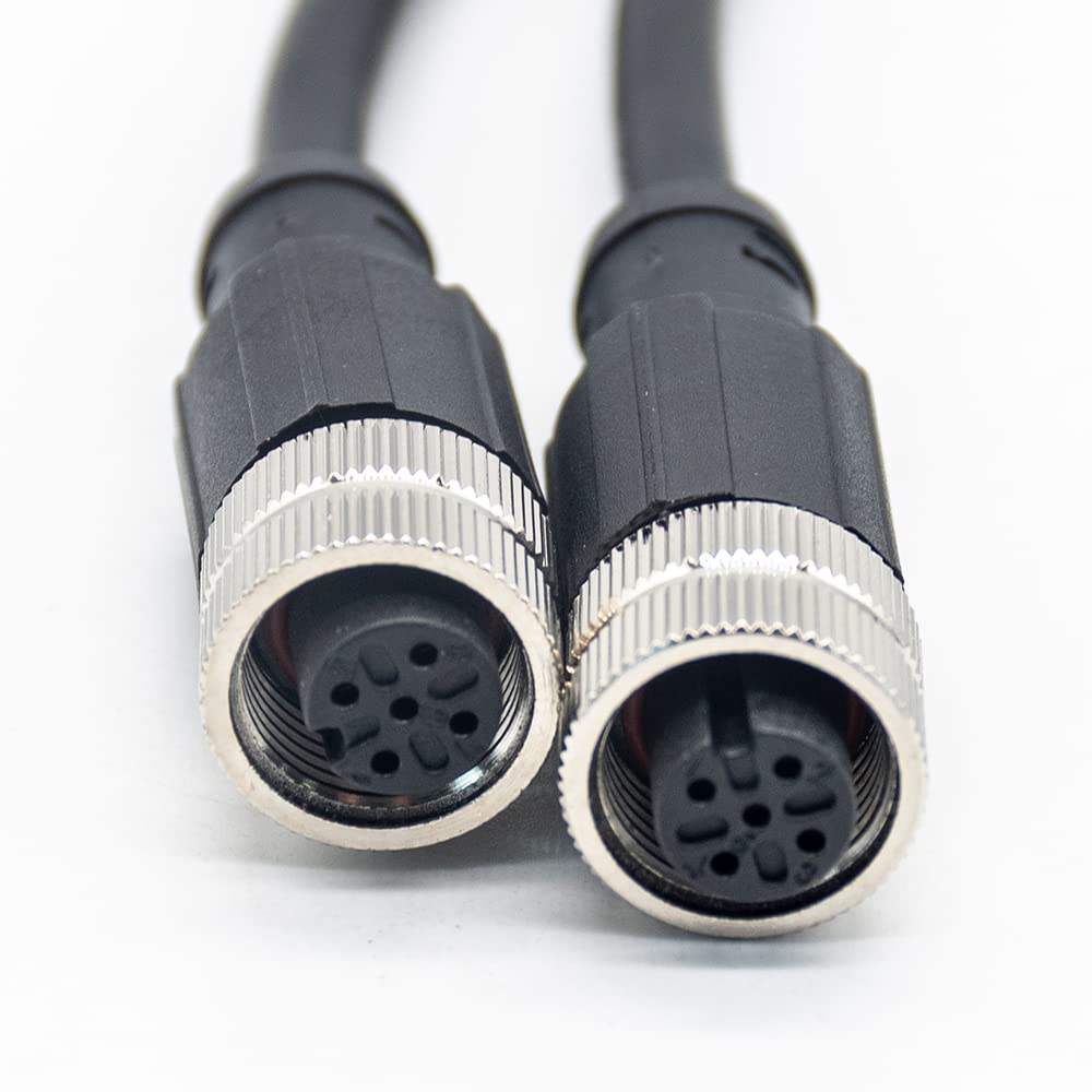 Elecbee M12 Connector 5 Pin A-Code Female to Female Double Ended Cable 1M/3.3ft