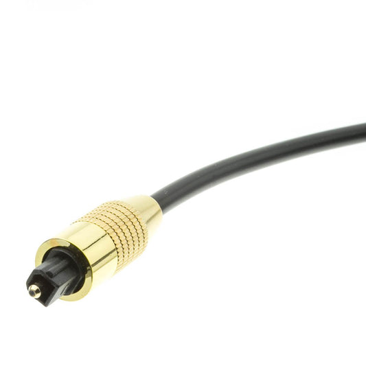 CableWholesale Optical Digital Audio Cable (12 feet) Fiber Optic to Slink Cable S/PDIF, 5mm Male to Male Optical Audio Cable, Gold Plate Connectors