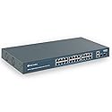 24 Port Gigabit Ethernet PoE Switch with 2 Uplink Gigabit Port & 2 SFP Port, YuanLey Unmanaged 24 Port PoE+ Network Switch, Rackmout, Build in 400W