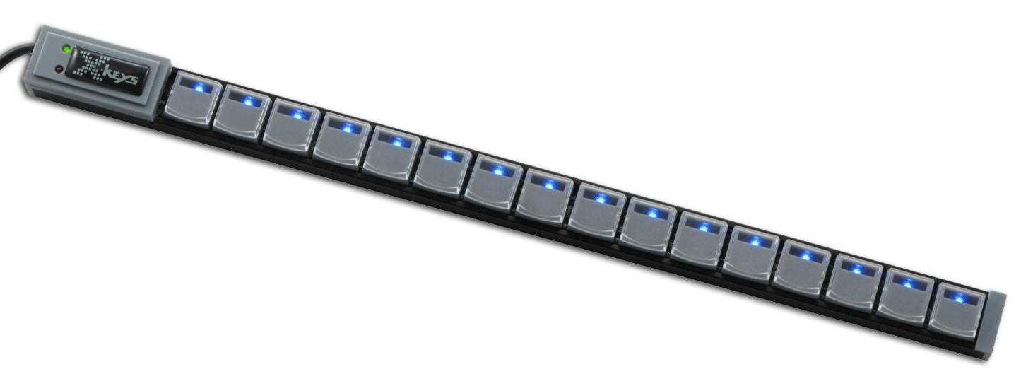X-keys USB Programmable KVM Keypads and Keyboards (16 Key, Gray)