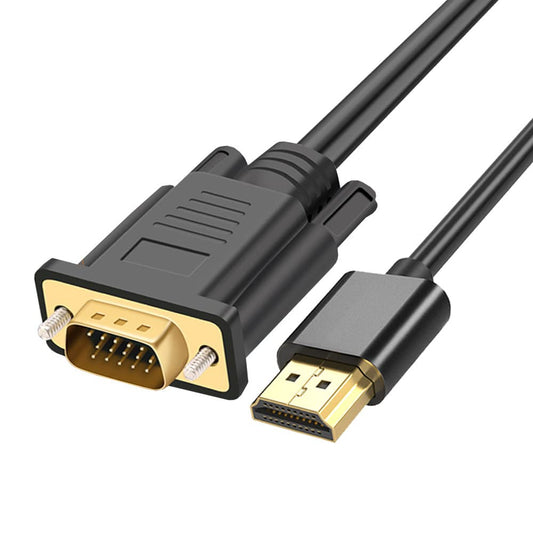 HDMI to VGA Cable Adapter VGA to HDMI Cable Male to Male Gold-Plated for PC Computer Laptop Video Adapter Converter for Monitor Projector Hdmi-To
