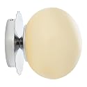 Modern Globe Glass Wall Sconces- Minimalist Home Shop Decor Wall Light 7" Glass Shade Hardwired- 1 Light Mid Century Wall Lamps Indoor Bedroom