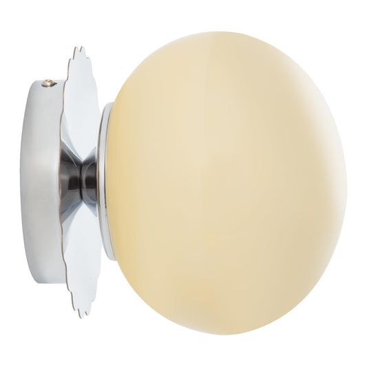 Modern Globe Glass Wall Sconces- Minimalist Home Shop Decor Wall Light 7" Glass Shade Hardwired- 1 Light Mid Century Wall Lamps Indoor Bedroom
