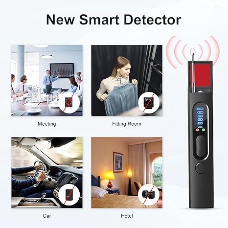 Hidden Camera Detectors for Travel, Wireless Signal Scanner for Travel, Hidden Device GPS Detector Bug Detector, Bug Detector Electronic Sweeper, RF
