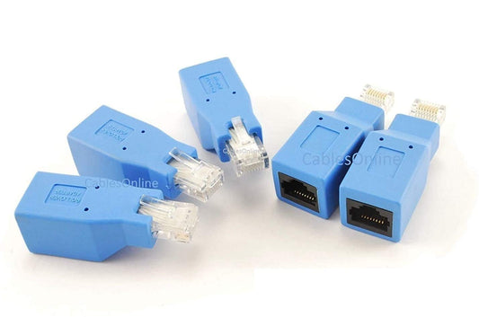 CablesOnline, 5-Pack Console Rollover Adapter for RJ45 Ethernet Network Cables, UX-RO11C-5