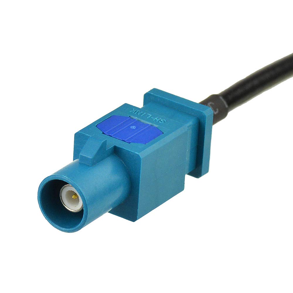 Bingfu Car Antenna Adapter Car Stereo FM AM Radio Antenna Adapter Cable Fakra Z Male to DIN Plug Connector Cable 30cm 1 feet for Car Stereo Audio HD
