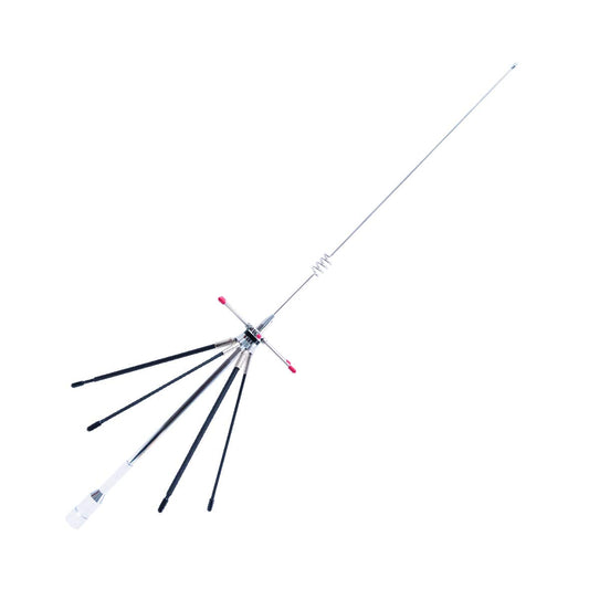 GRA?D220R Mini Discone Antenna | 100-1600 MHz Receiver, 144/430/904/1200 MHz Transmit, 29.5" Stainless Portable Scanner Whip