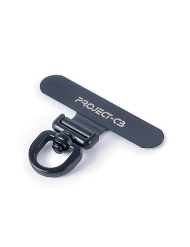 project-cb Phone Lanyard Tether Tab,Phone Strap Metal Patch,Universal Phone Lanyard Tether Patch Without Adhesive (Black)