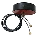 CompuPort MIMO 5G LTE Puck Antenna Freq: 2X 698-960/1710-3800MHz with Dual-Diversity 3' SMA Male Cables, Compatible with Sierra Airlink, Teltonika
