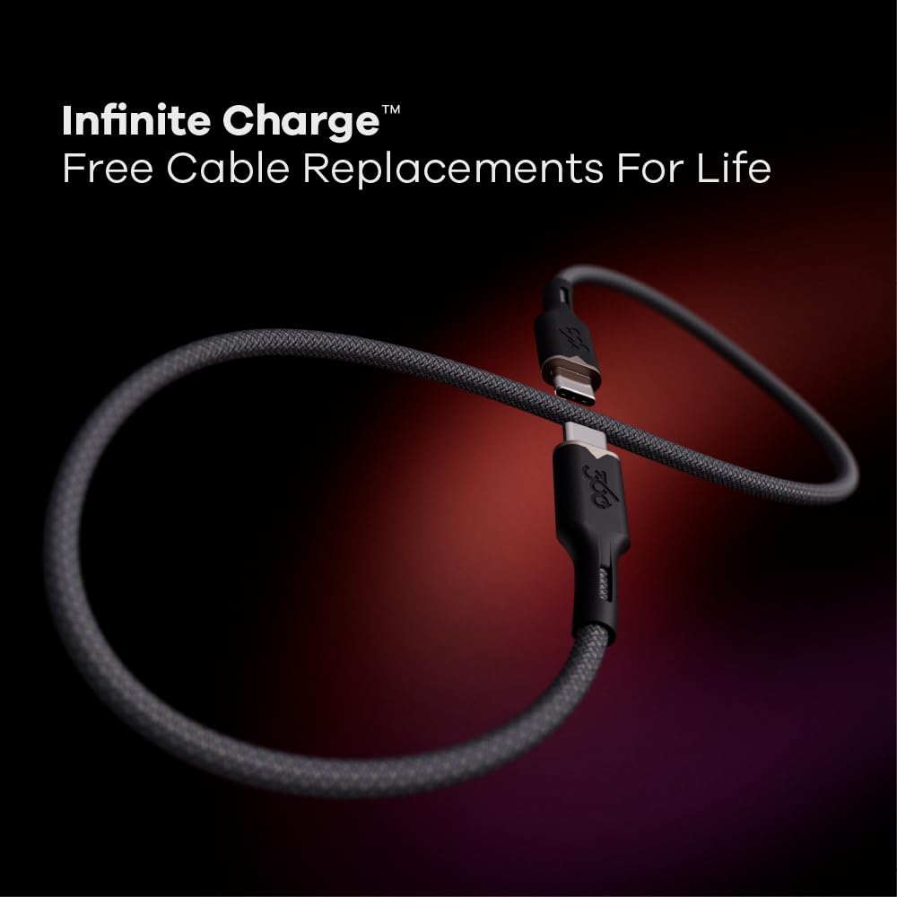 360 Electrical USB-C to USB-C Charging Cable - 5ft, Tangle-Free, Fast Charge Compatible, Ultra-Flow™ Braided, Durable Design